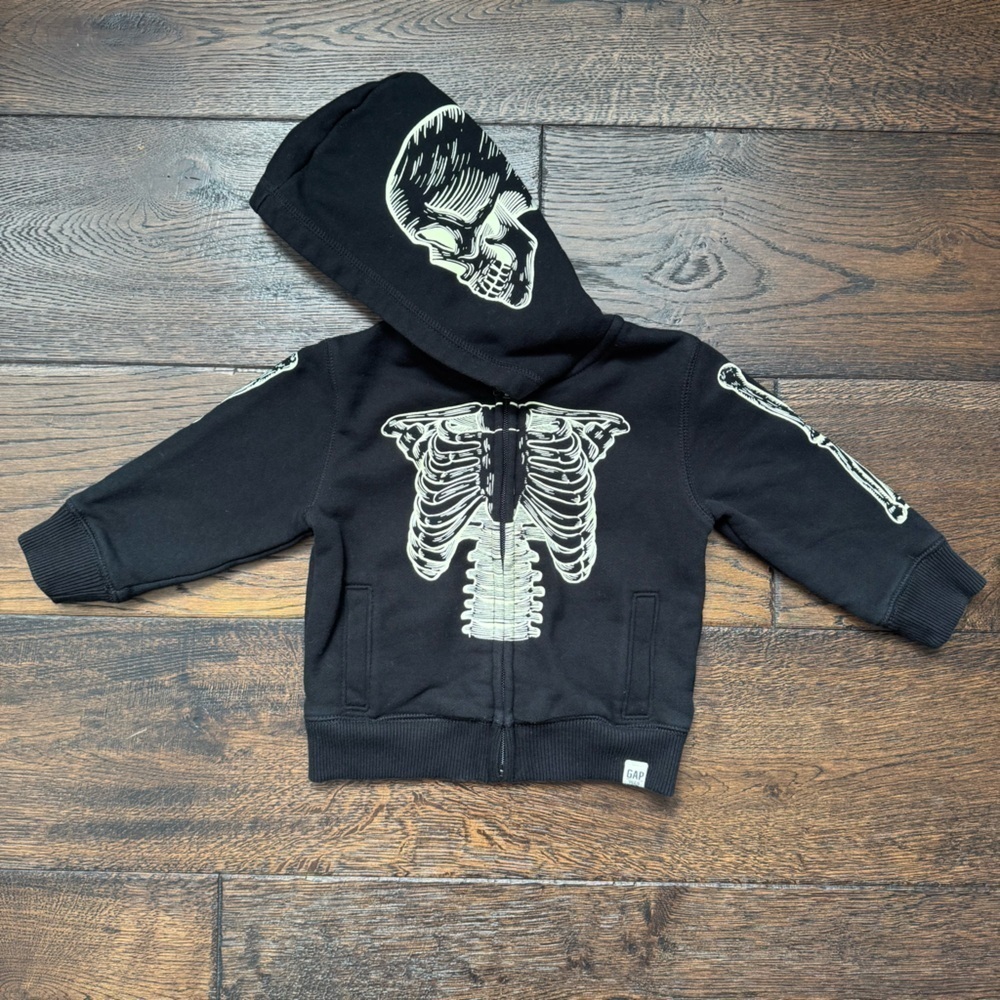 Baby GAP Glow in the Dark Skeleton Hoodie